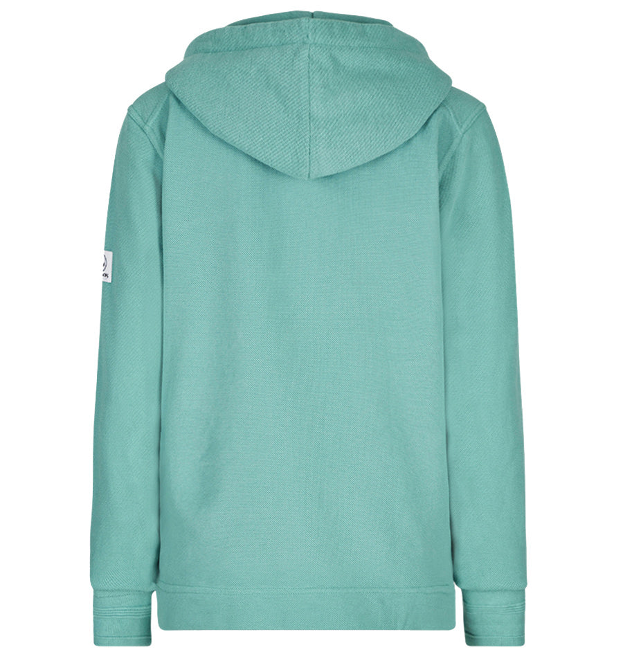 Lazy Jacks Ladies Pique Hooded Sweatshirt - Sea Spray