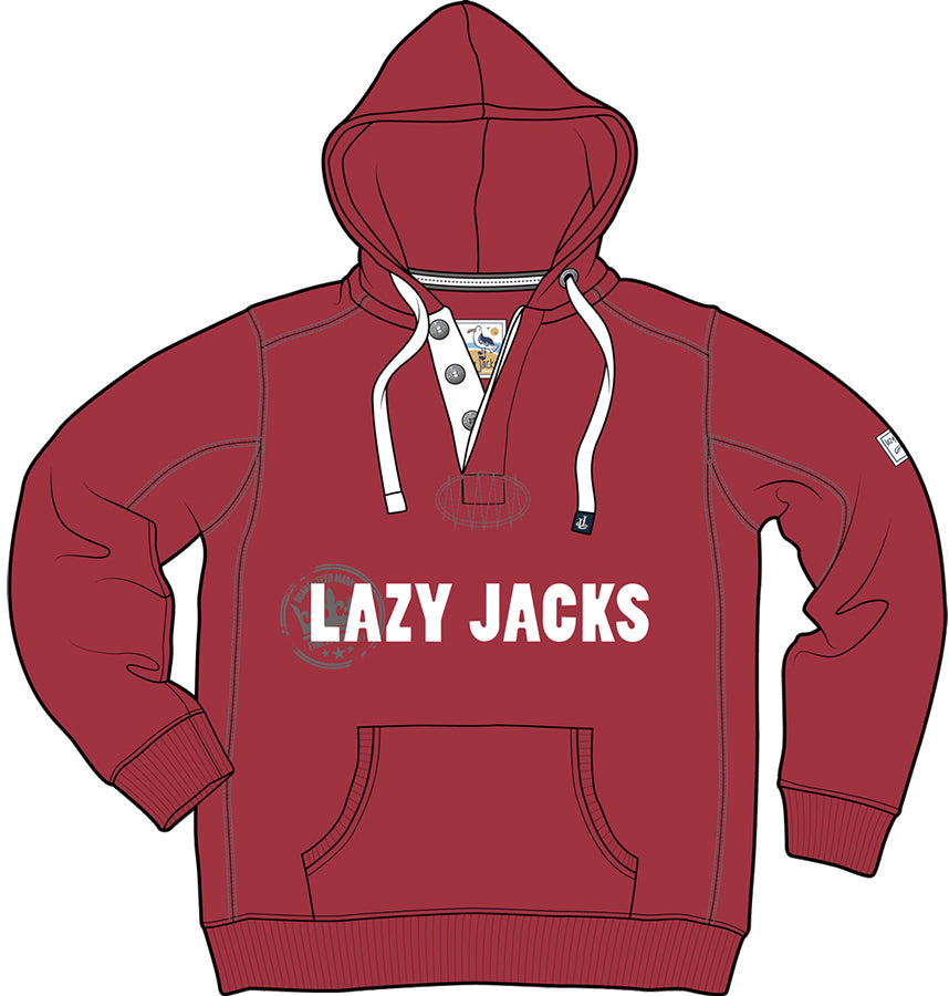 Lazy Jacks Childrens Hooded Printed Sweatshirt - Red