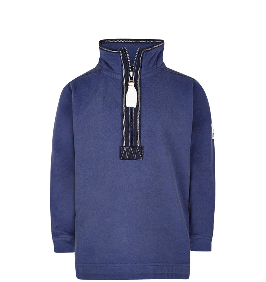 Lazy Jacks Childrens Quarter Zip Printed Sweatshirt - Twilight