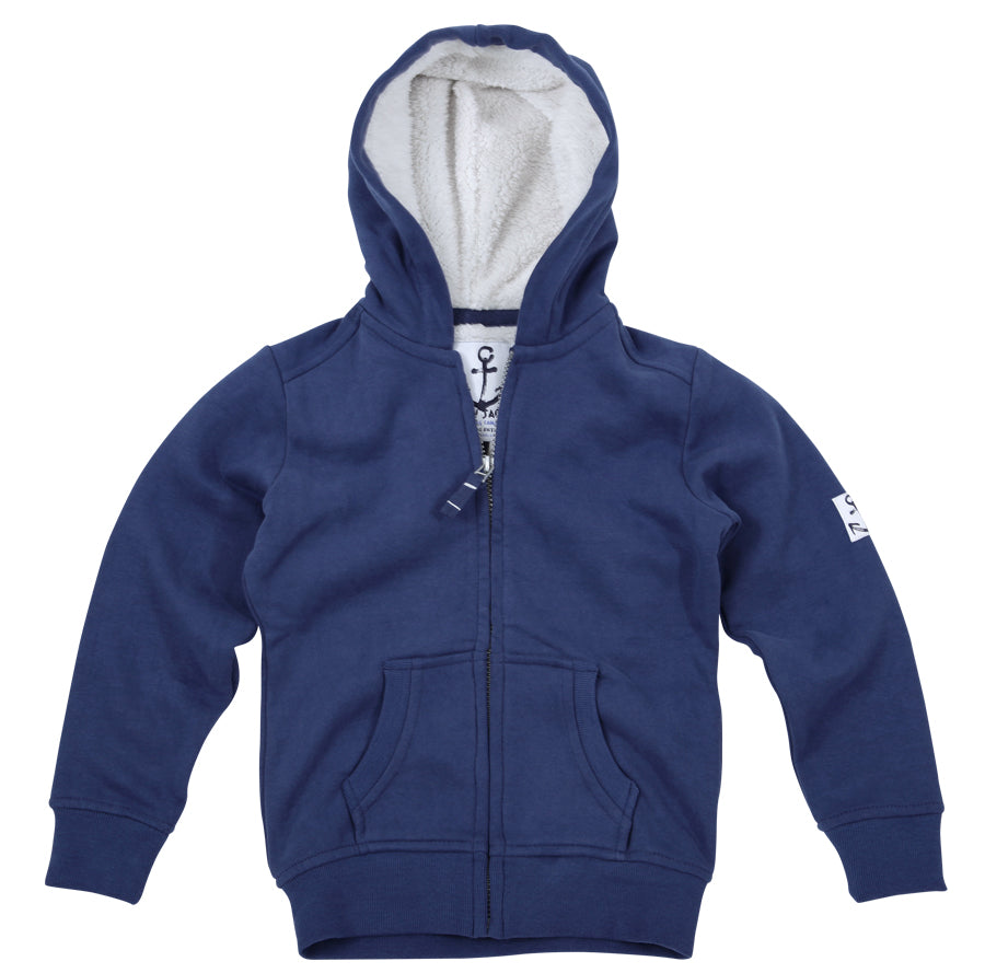 Lazy Jacks Childrens Hooded Full Zip Sweatshirt - Twilight