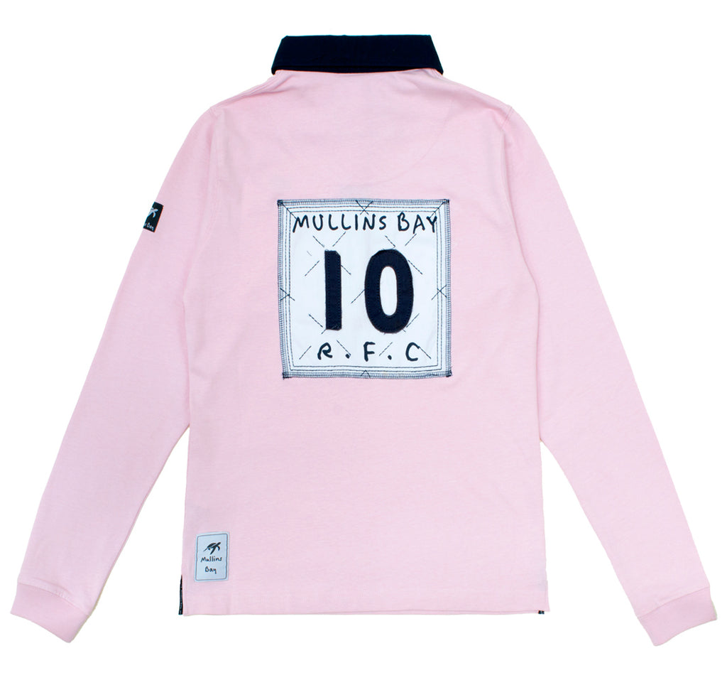 Ladies Mullins Club Rugby Shirt - Ice Pink