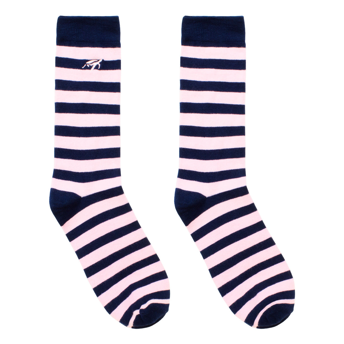Mullins Bay Adults Bamboo Socks - Navy / Pink Stripe