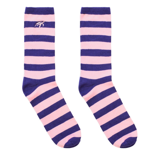 Mullins Bay Children's Bamboo Socks - Purple / Pink Stripe