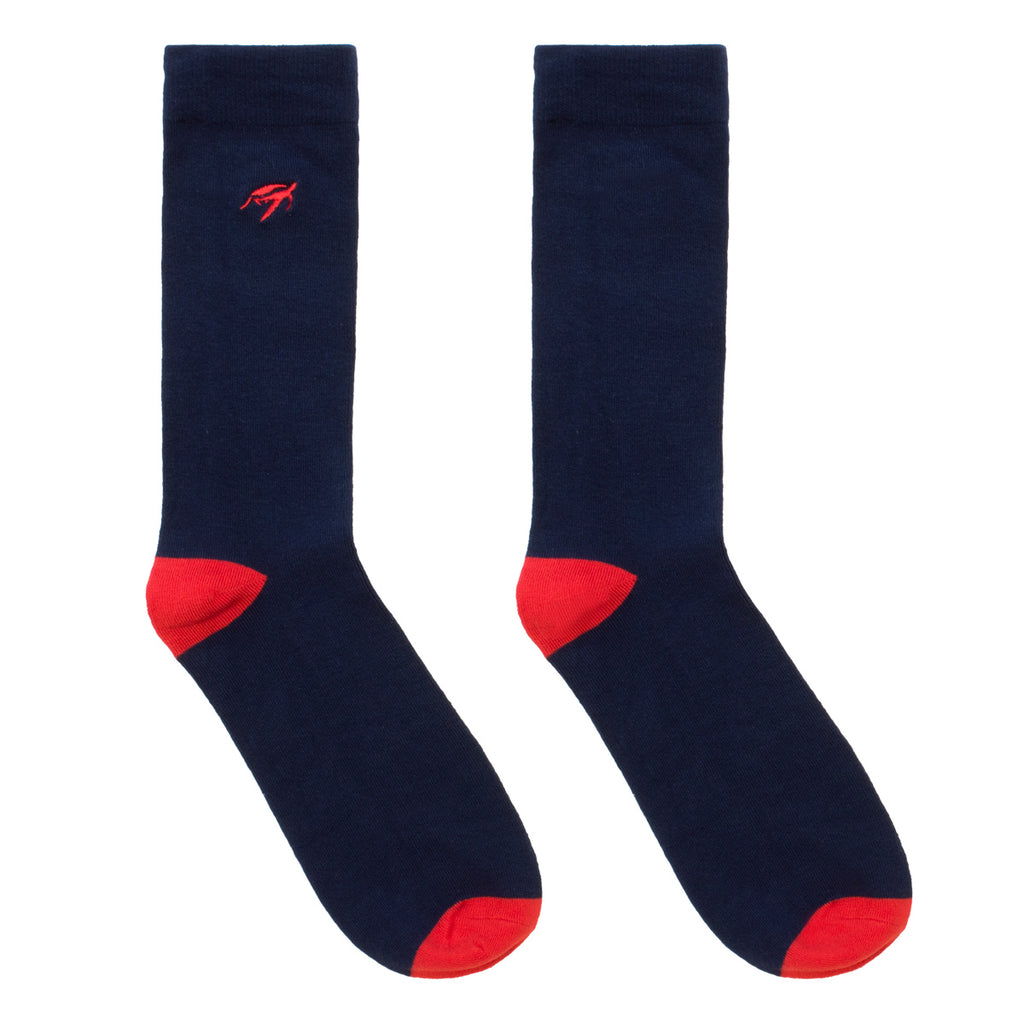 Mullins Bay Children's Bamboo Socks - Navy / Red