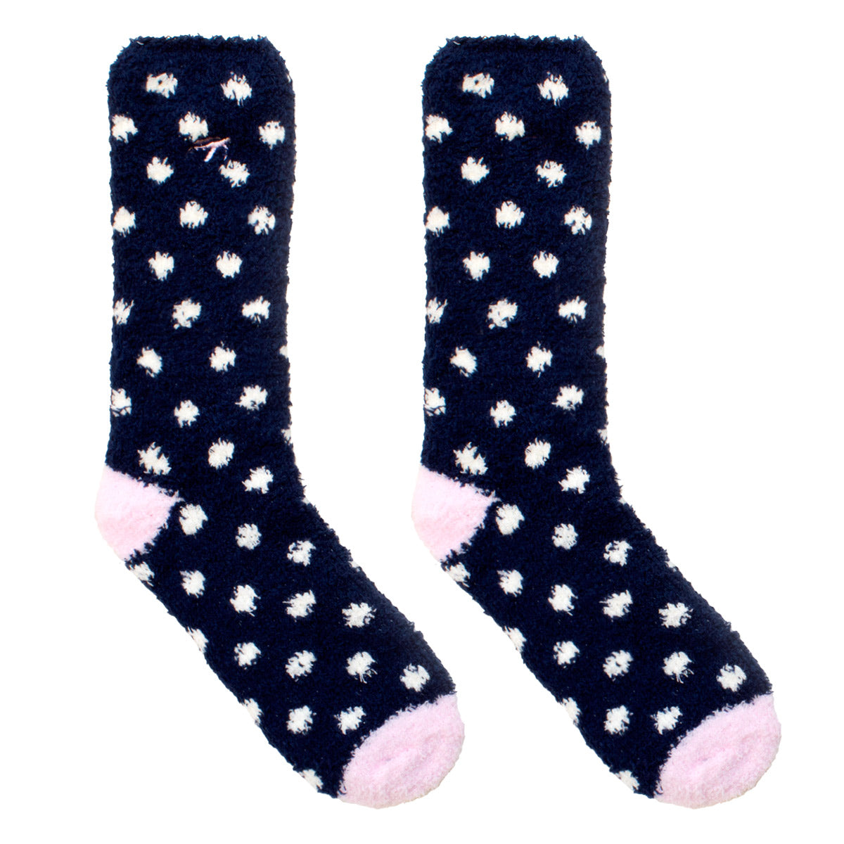 Mullins Bay Adults Cosy Socks - Navy Spot