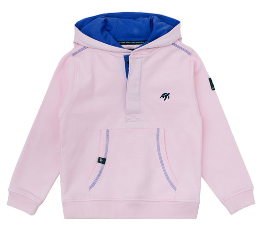 Childrens Boatyard Button Up Hood - Ice Pink