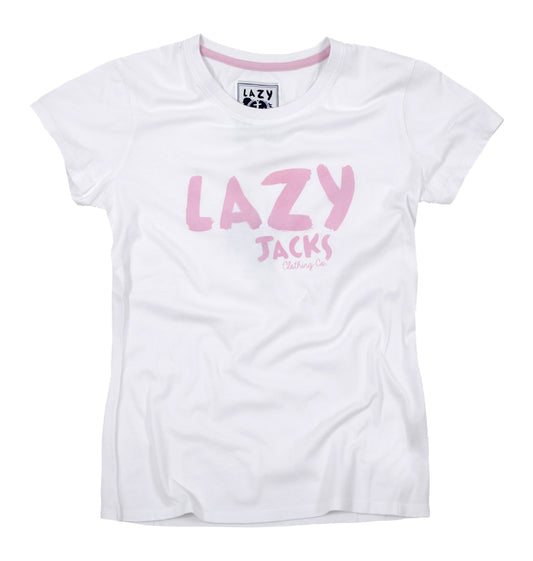 Lazy Jacks Ladies Printed T-Shirt - White