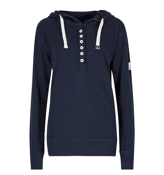 Lazy Jacks Ladies lightweight Hooded Top - Marine