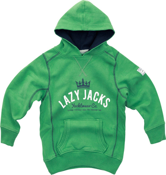 Lazy Jacks Childrens Hooded Printed Sweatshirt - Emerald