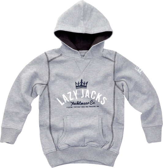 Lazy Jacks Childrens Hooded Printed Sweatshirt - Grey