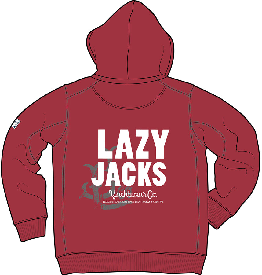 Lazy Jacks Childrens Hooded Printed Sweatshirt - Red