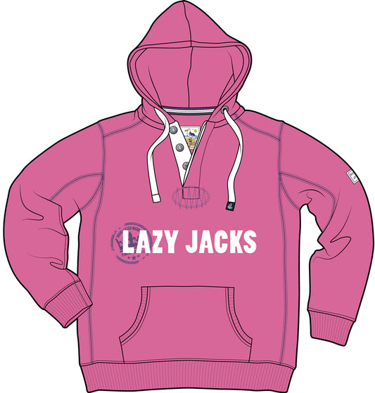 Lazy Jacks Childrens Hooded Printed Sweatshirt - Fuschia