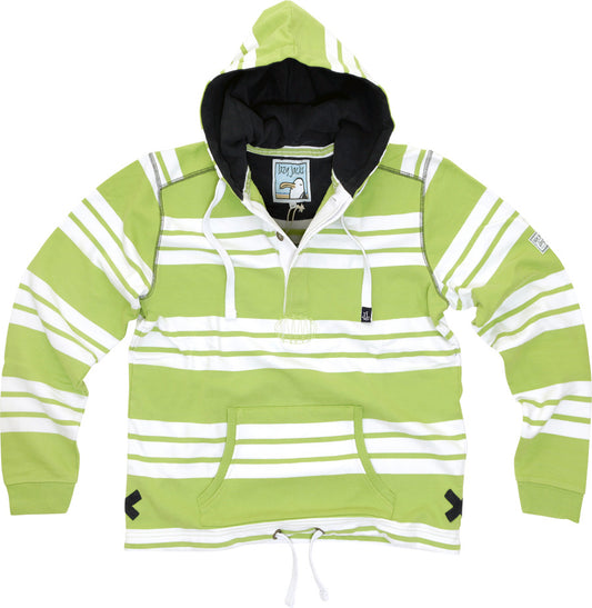 Lazy Jacks Hooded Stripe Sweatshirt - Lime
