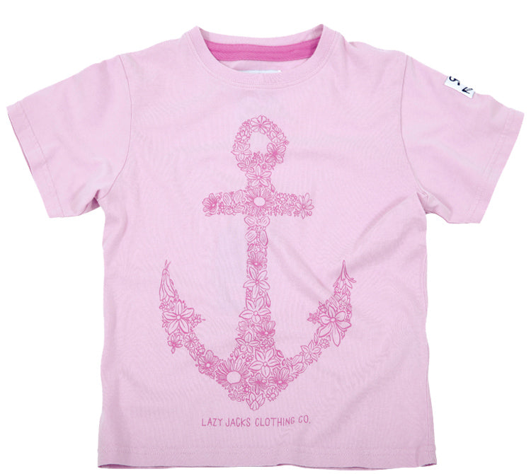 Lazy Jacks Childrens Short Sleeve Printed T-Shirt - Pink