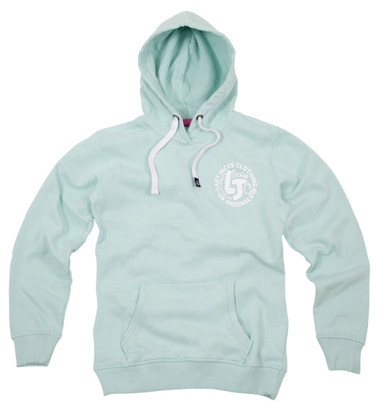Lazy Jacks Ladies Supersoft Printed Hooded Sweatshirt - Surf