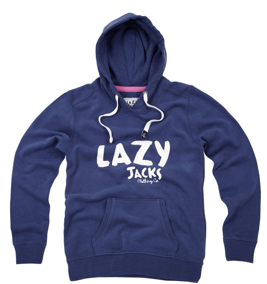 Lazy Jacks Ladies Supersoft Printed Hooded Sweatshirt - Twilight