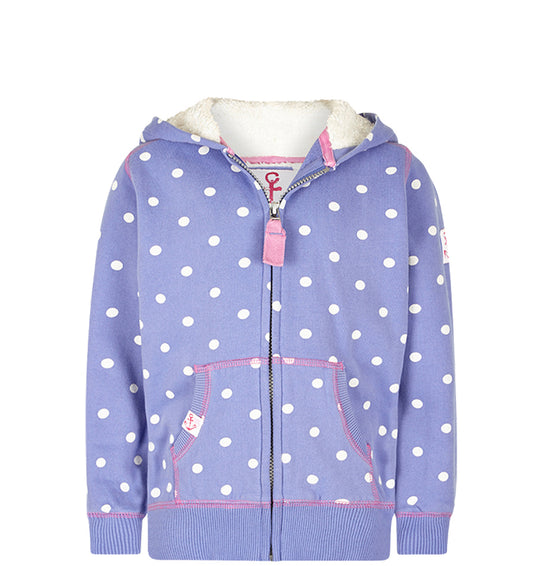 Lazy Jacks Childrens Hooded Full Zip Sweatshirt - Bluebell