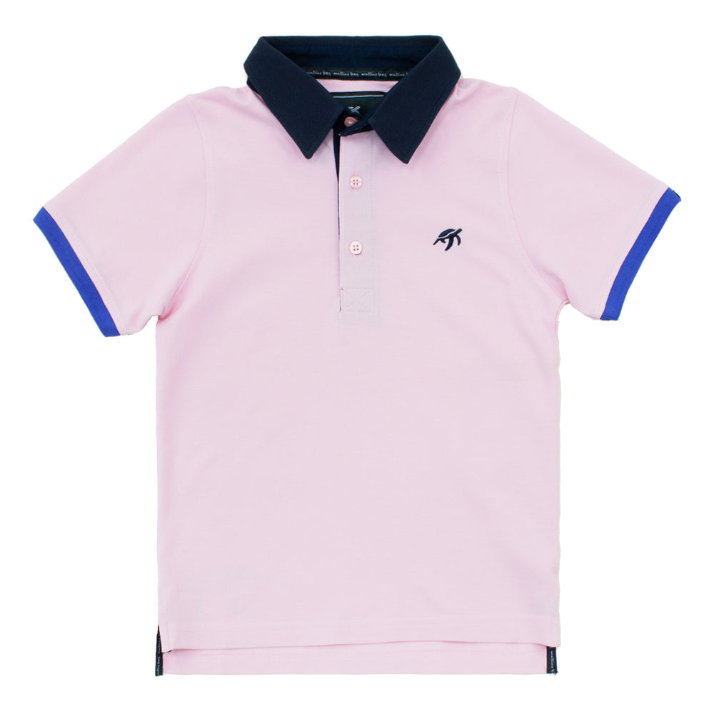 Childrens Mullins Club Polo Shirt - Ice Pink