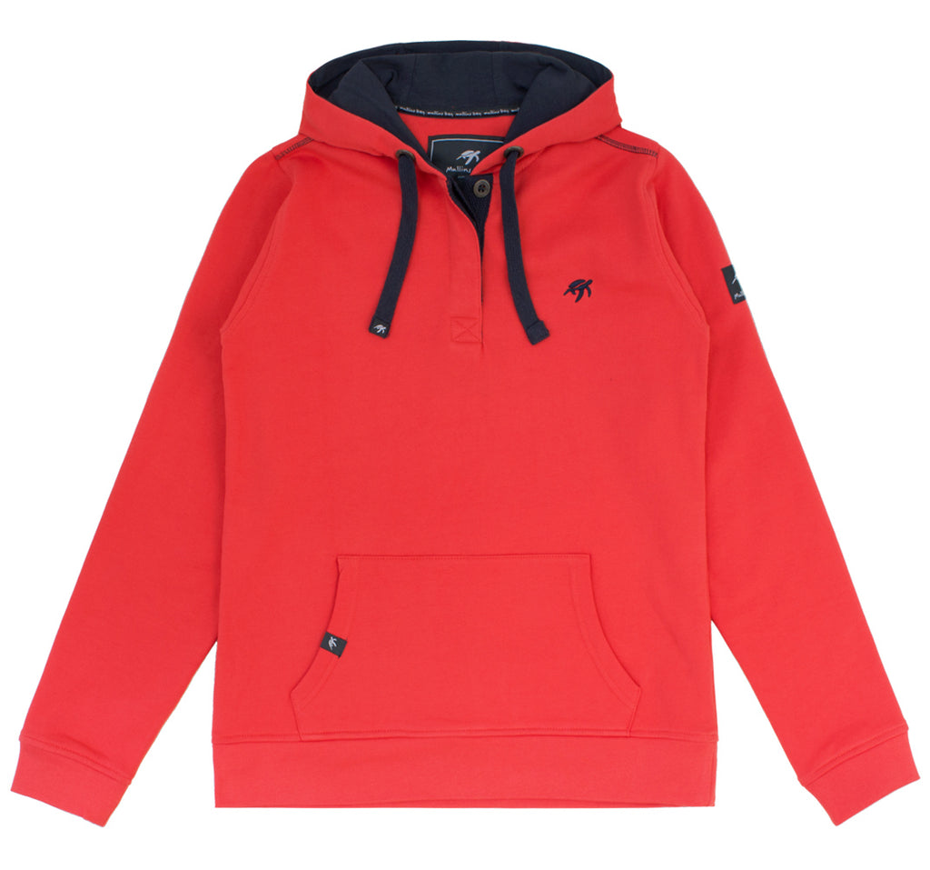 Unisex Boatyard Button Up Hoodie - Spicy Red