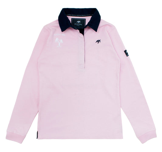 Ladies Mullins Club Rugby Shirt - Ice Pink