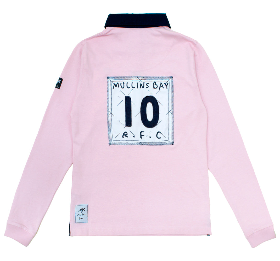 Ladies Mullins Club Rugby Shirt - Ice Pink