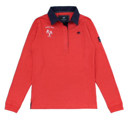 Ladies Mullins Rugby Shirt - Spicy Red