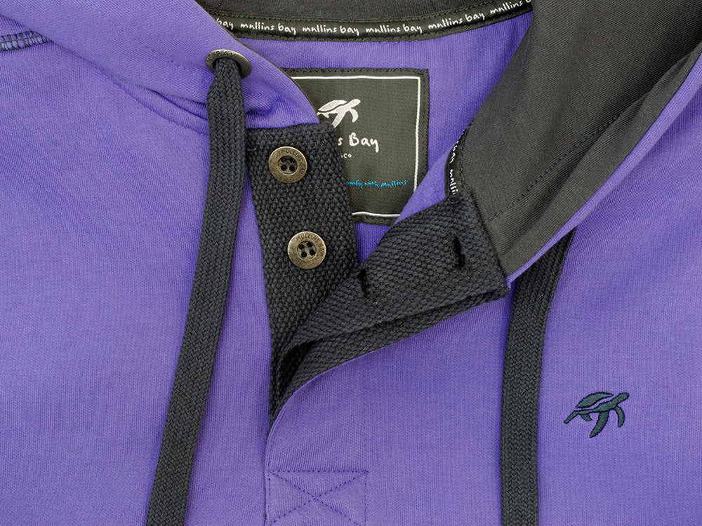 Unisex Boatyard Button Up Hoodie - Indigo Haze