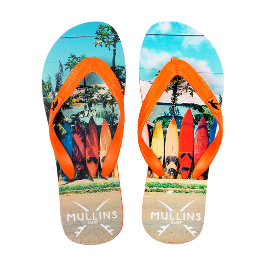 Mullins Surf Adults Luxury Flip Flops in Orange