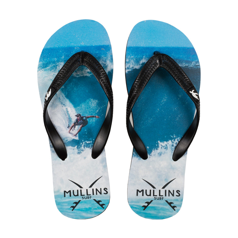 Mullins Surf Adults Luxury Flip Flops in Black