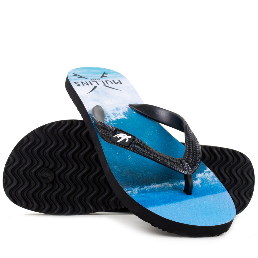 Mullins Surf Adults Luxury Flip Flops in Black